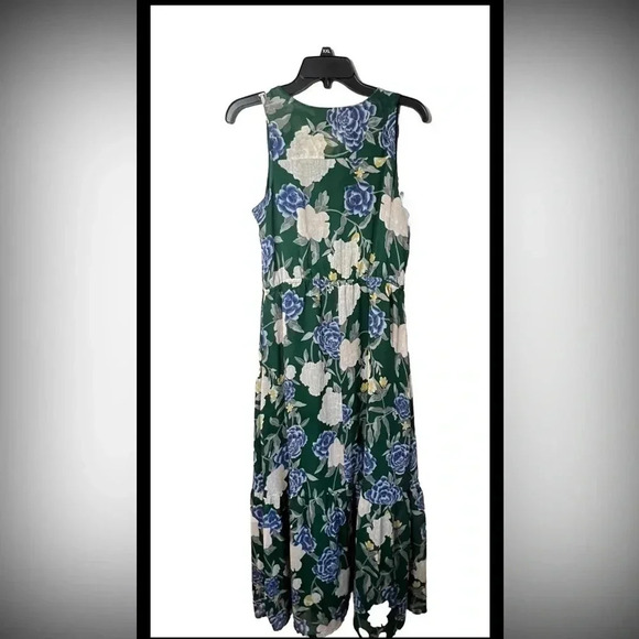 Merona Green floral maxi dress size s - Picture 2 of 4